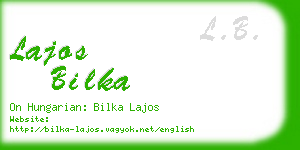 lajos bilka business card